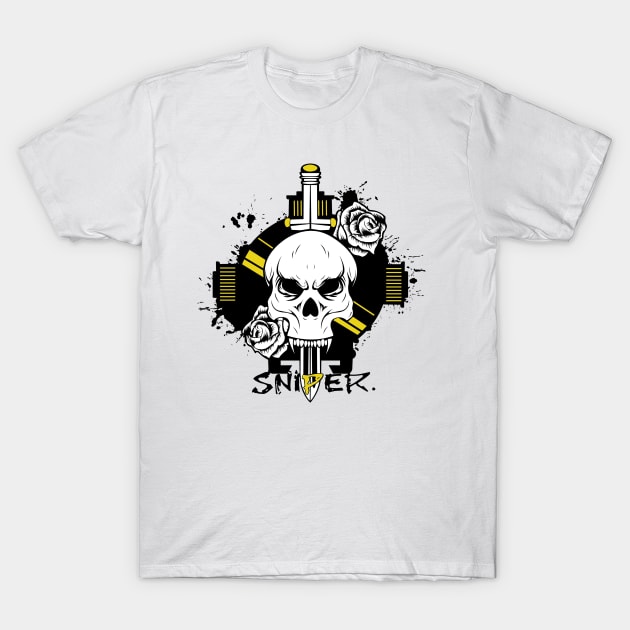 Sniper Skull T-Shirt by ZDStudios